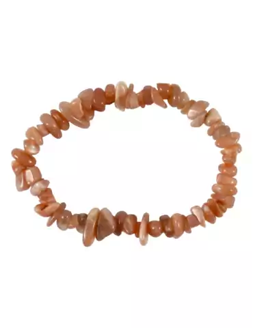 Pink Moonstone Chips Bracelet Set of 10