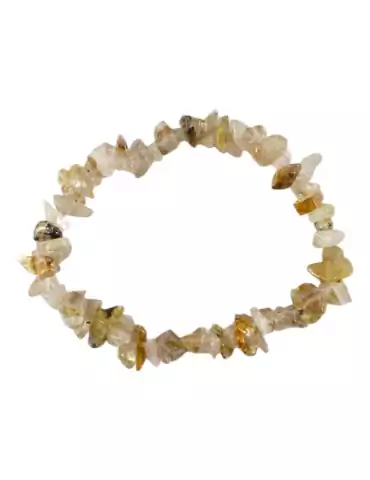 Bracelet Chips Quartz rutile Lot de 10