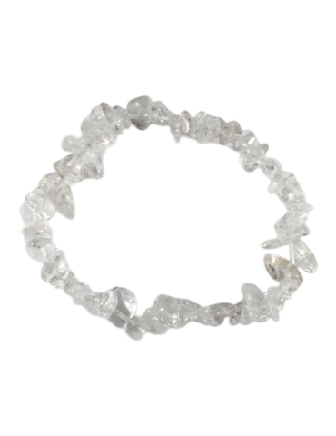 Pulsera Chips Cristal de Roca Lote de 10