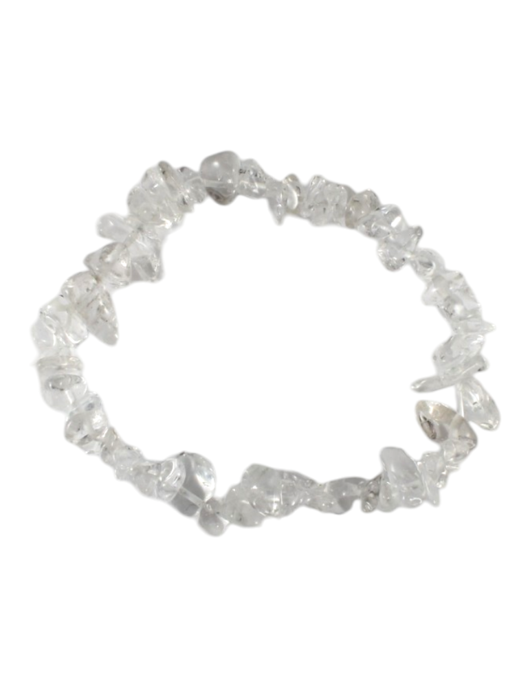 Pulseira de Chips de Cristal de Rocha Lote de 10