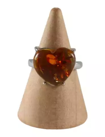 Anillo de corazón Ámbar 15