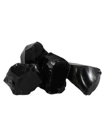 Black obsidian raw stone 4-5 cm