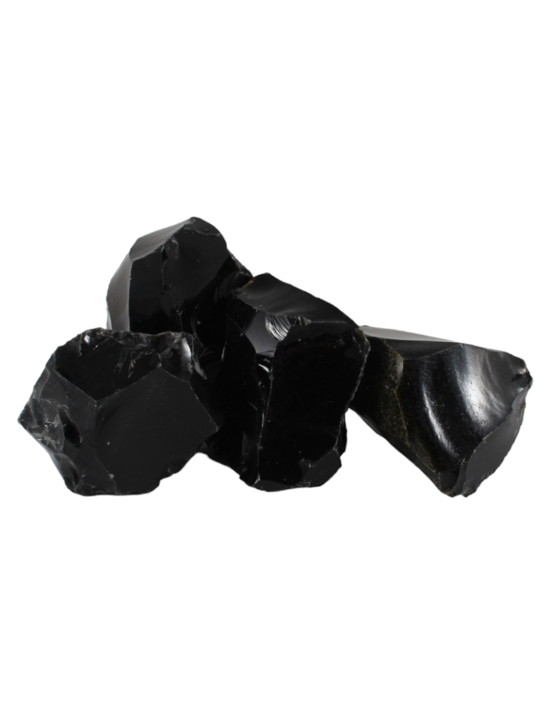 Black obsidian raw stone 4-5 cm