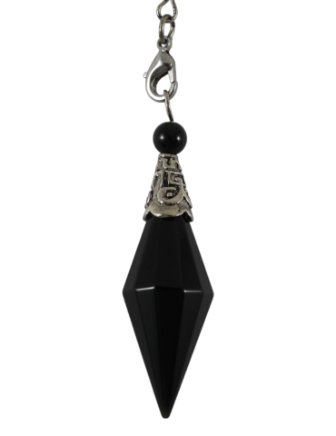 Black tourmaline diamond pendulum