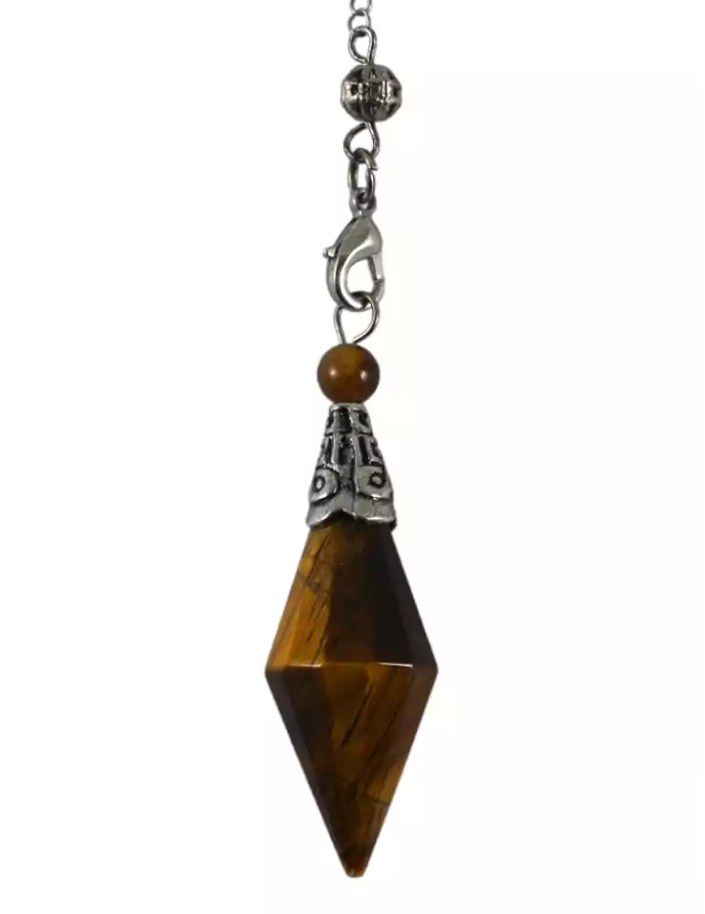 Tiger eye diamond pendulum