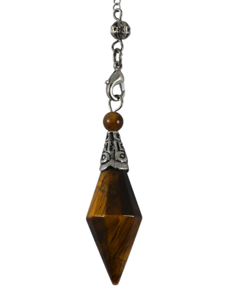 Tiger eye diamond pendulum