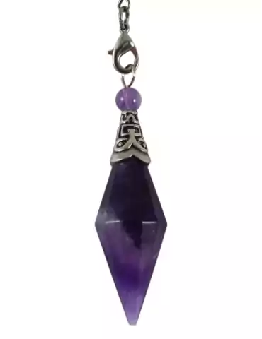 Amethyst diamond pendulum