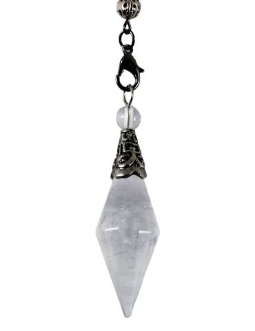  Pendule losange cristal quartz