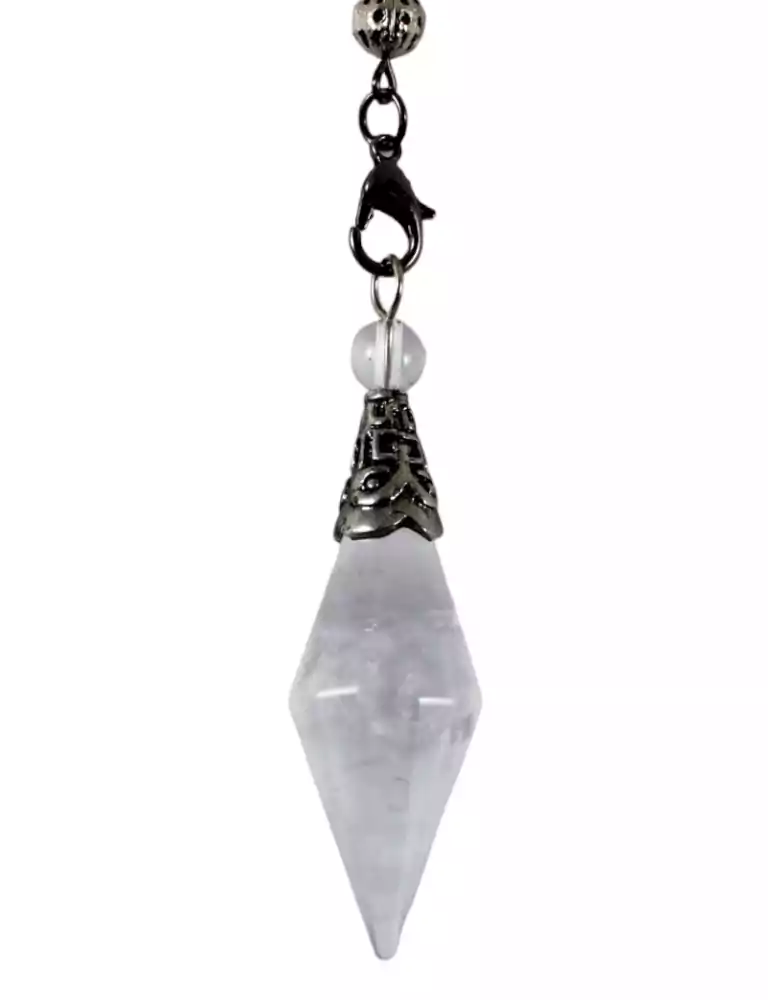 Rock crystal diamond pendulum