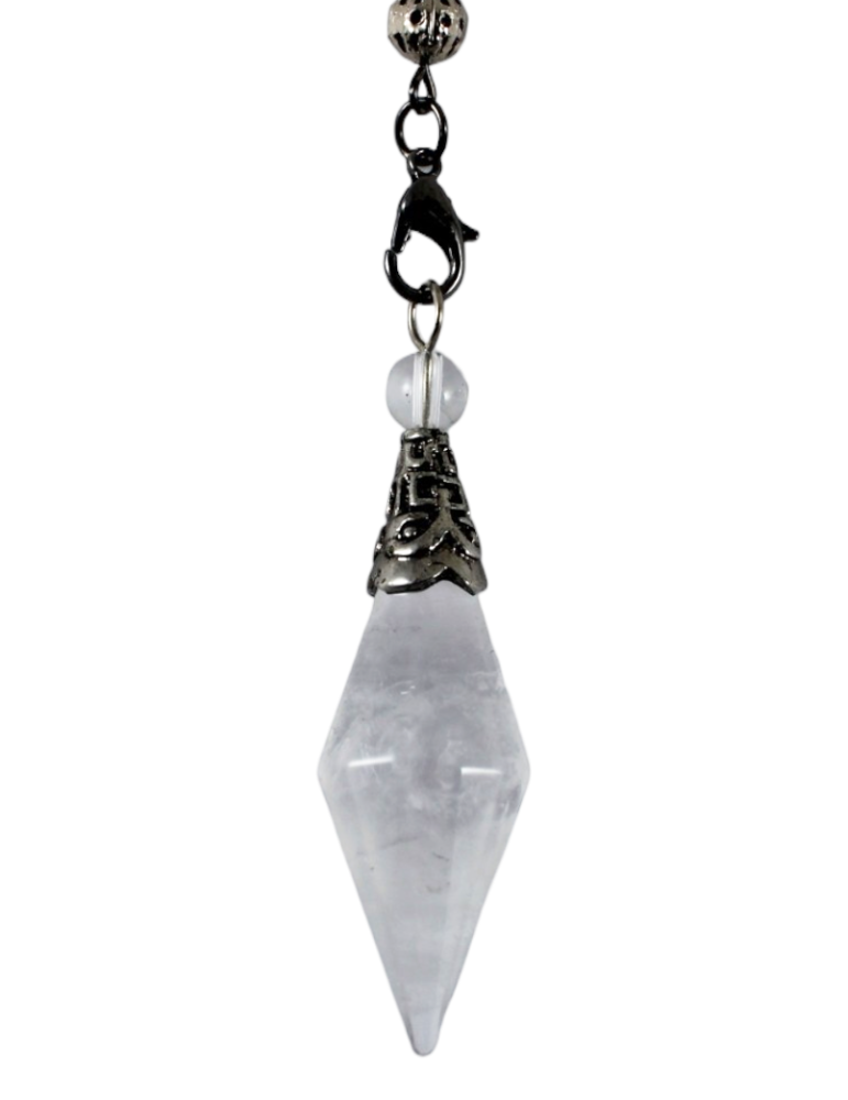 Rock crystal diamond pendulum