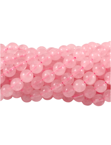 Filo di perle di quarzo rosa A
