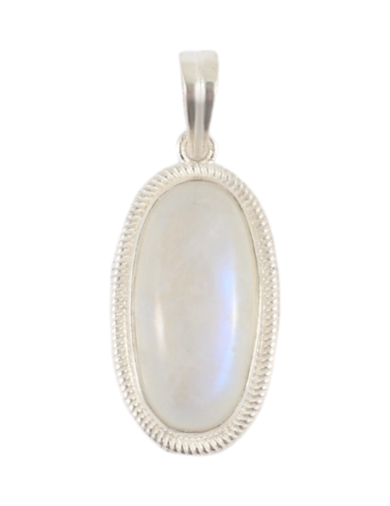 925 Silver Pendant with 1 White Labradorite