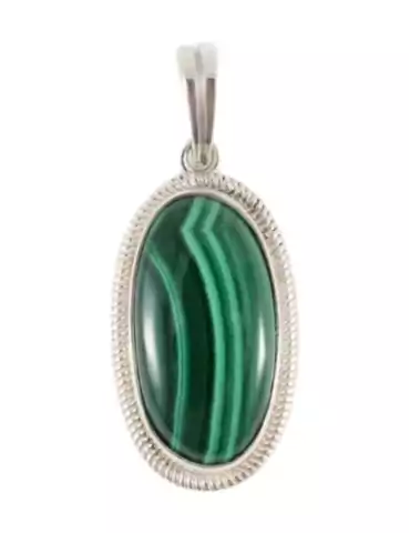 Ciondolo in argento 925 con 1 Malachite