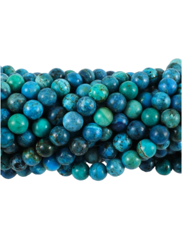 Fil Opale bleue perles AA
