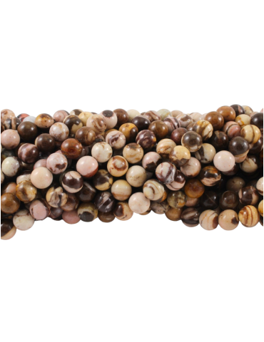 Brown zebra jasper thread beads A