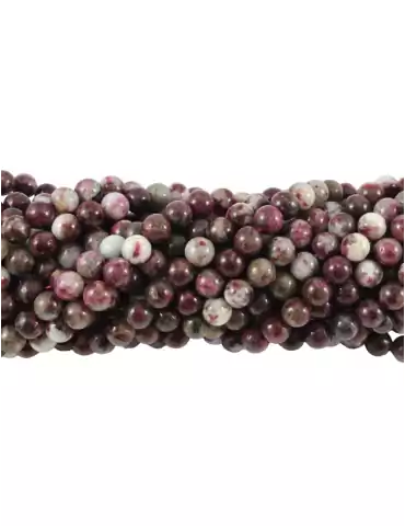 Fil tourmaline rose perles A