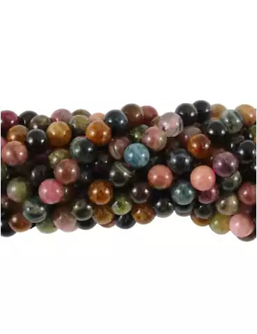 Fil tourmaline mix couleurs perles AA