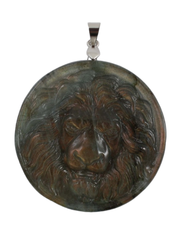 AA Labradorite Lion Pendant