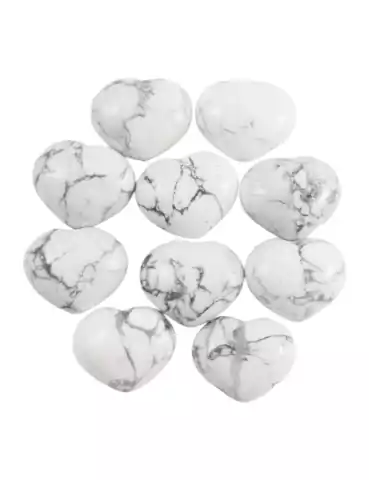 Lot coeur 3 cm Howlite