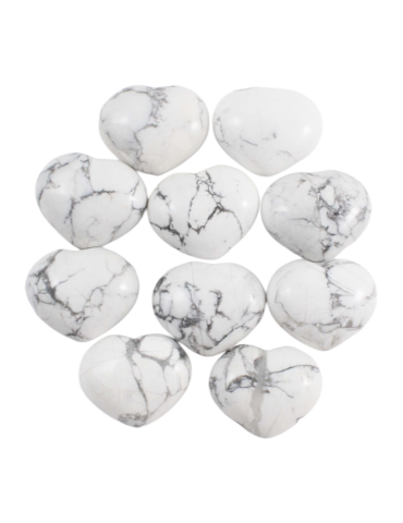 Lot of heart 2.5 cm Howlite