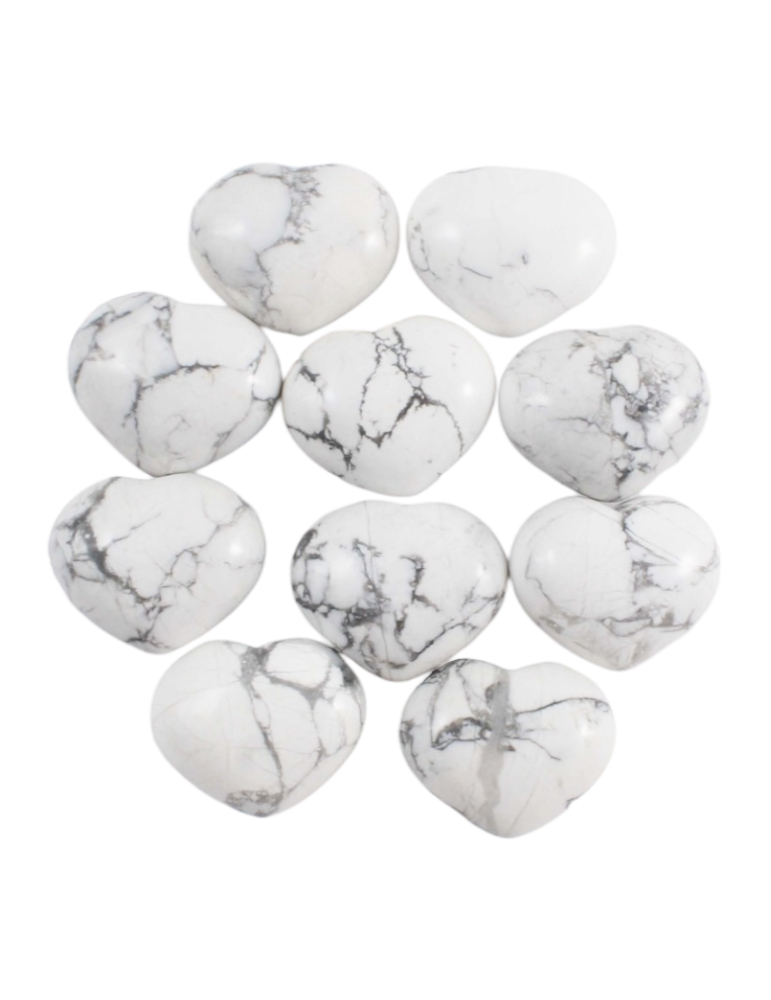 Lotto cuore 2,5 cm Howlite