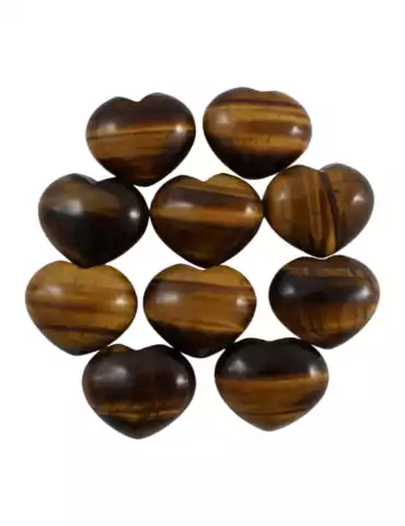 Lot heart 3 cm Tiger's Eye