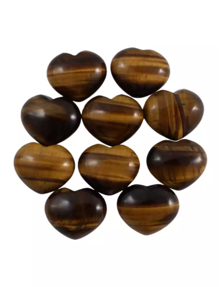 Lot heart 3 cm Tiger's Eye