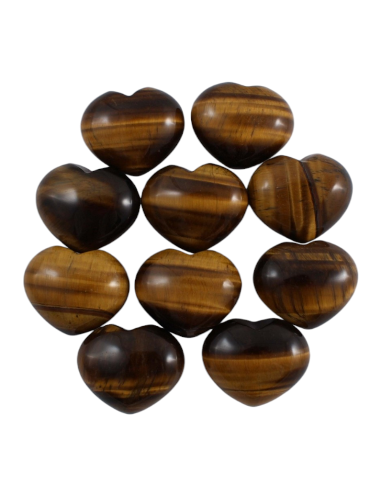 Lot heart 2.5 cm Tiger's Eye