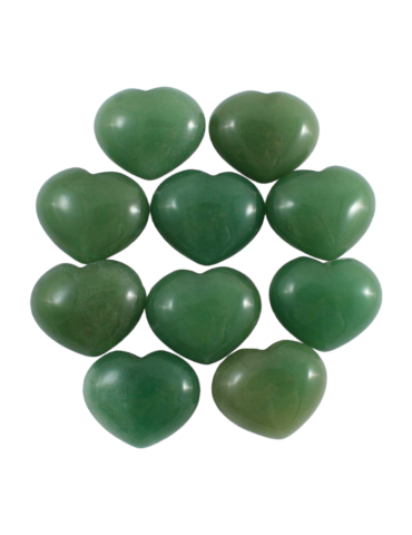 Aventurine heart lot 2.5 cm