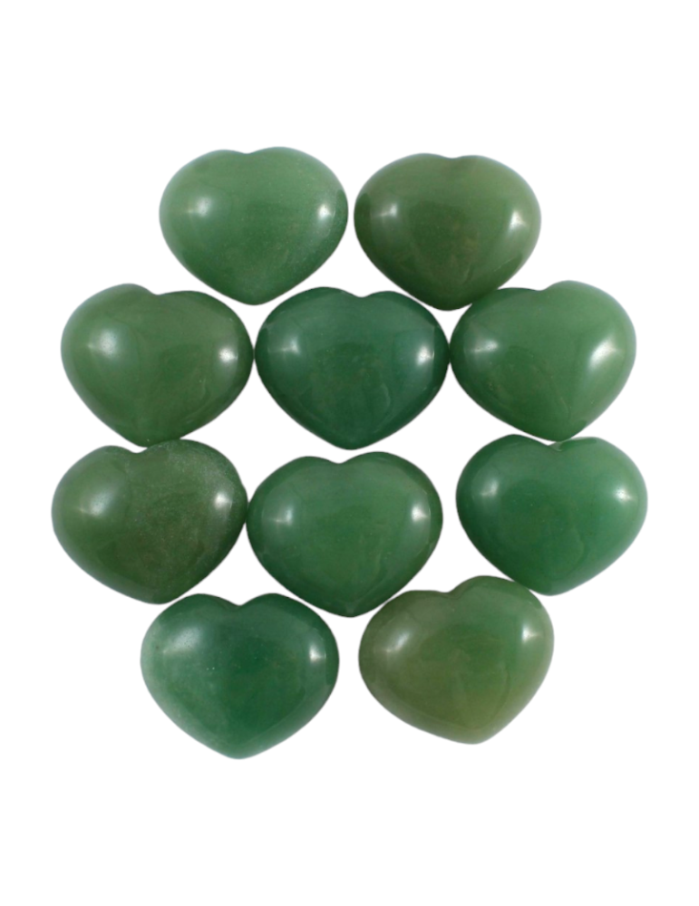 Aventurine heart lot 2.5 cm