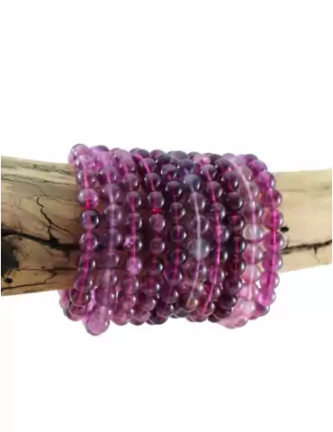 AA Violet Fluorite Bead Bracelet