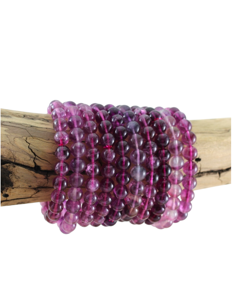 Armband Violette Fluorit AA Perlen