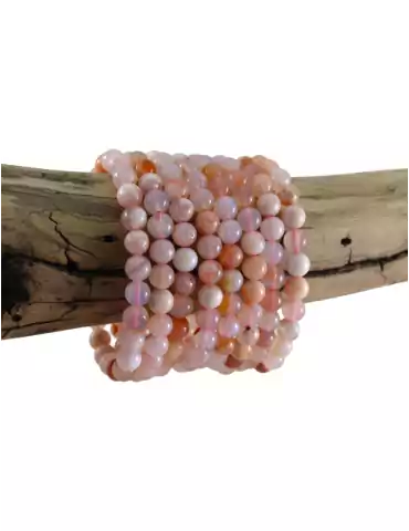 Bracelet agate fleur de cerisier perles AA