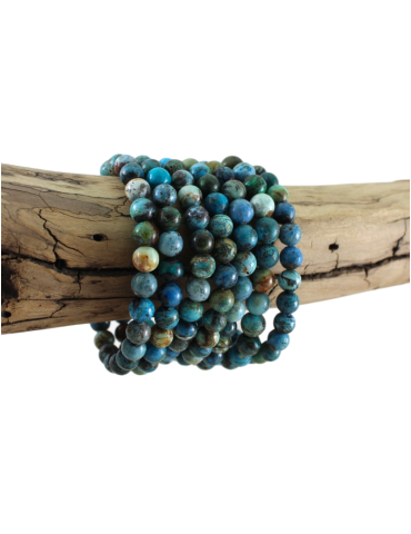 Blue Andes opal bead bracelet