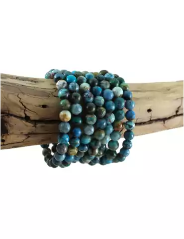 Blue Andes opal bead bracelet