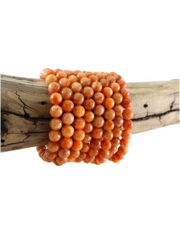 Oranje calciet armband AA kralen