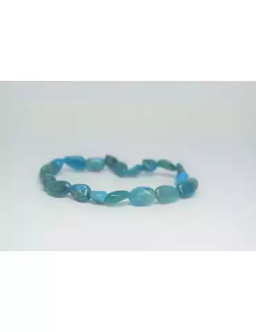 Bracelet Apatite bleu petit galet