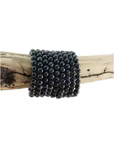 Pulsera de ojo de halcón natural perlas AA