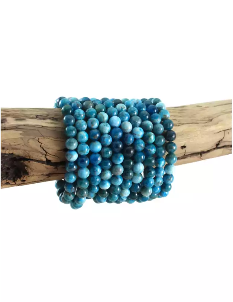 Blue Apatite Bead Bracelet A