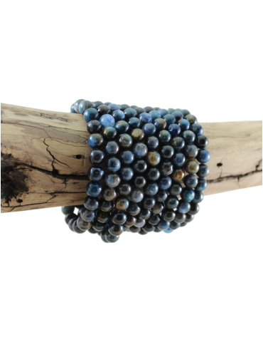 Natural cyanite AA bead bracelet