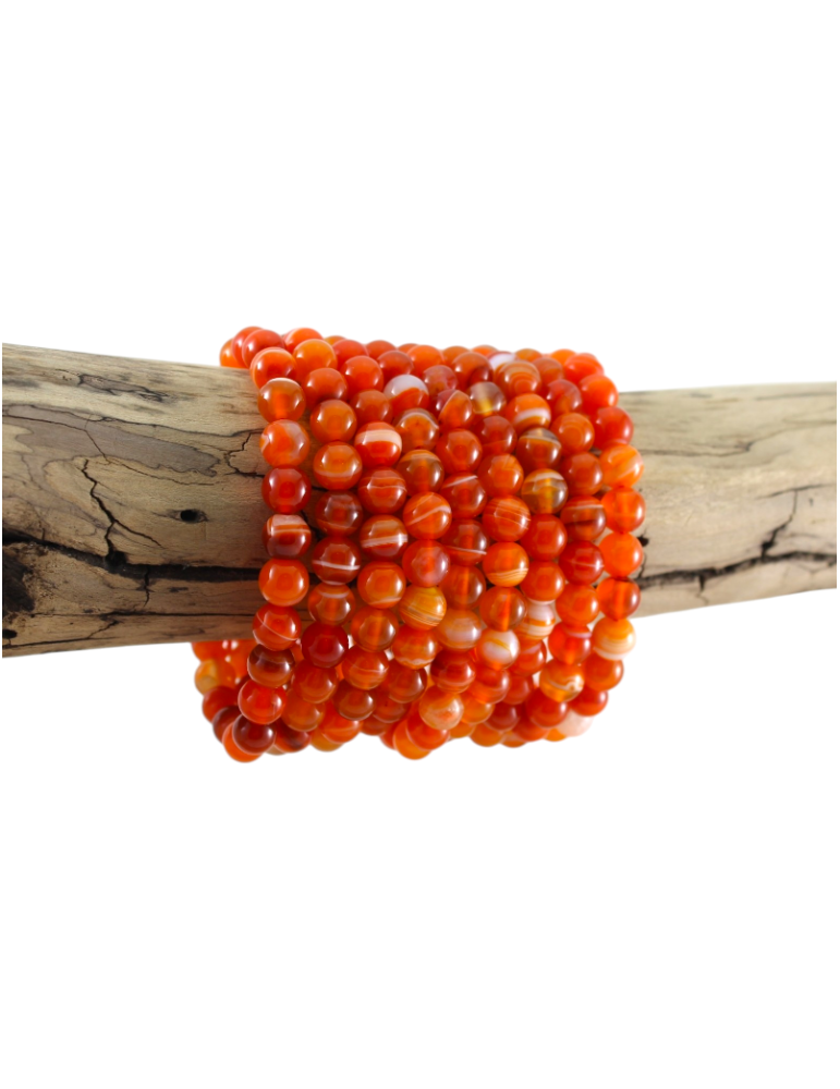 Red Sardonyx Agate AA Beads Bracelet