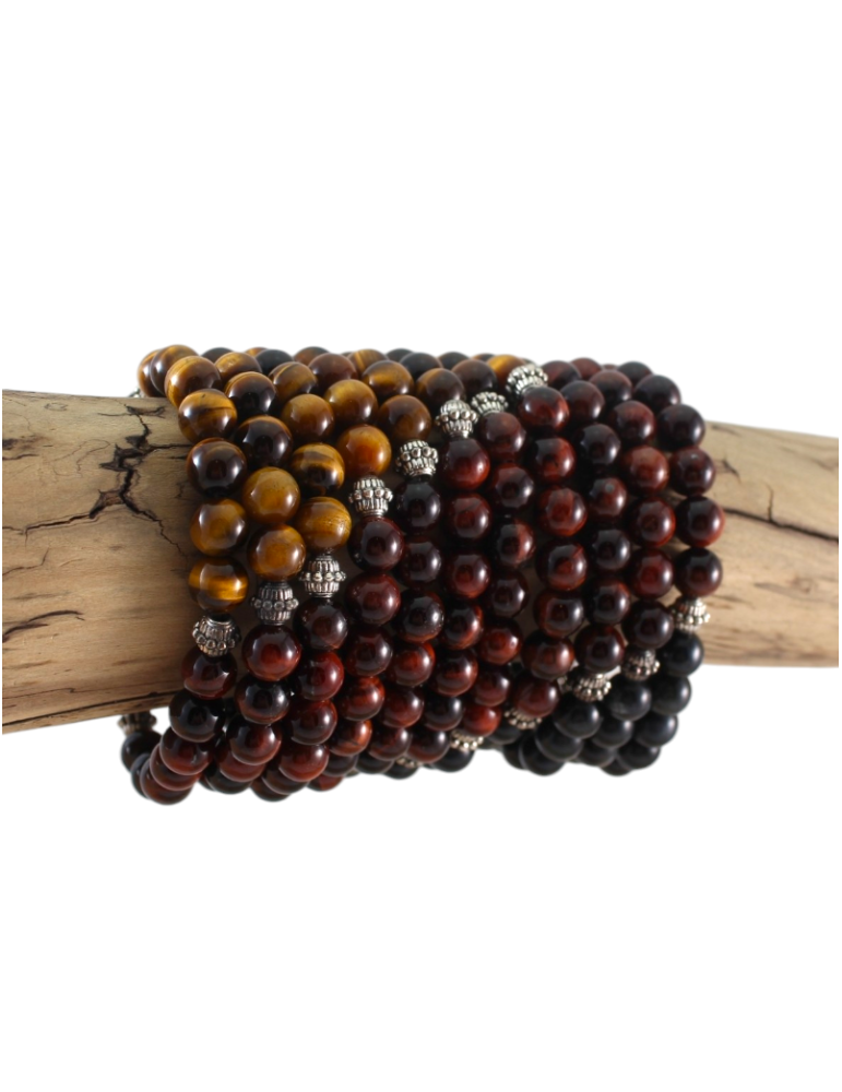 Armband met 3 ogen en natuurlijke parels A