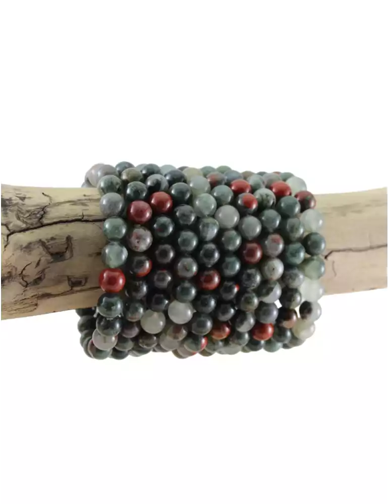 Heliotrope Jasper Bead Bracelet A