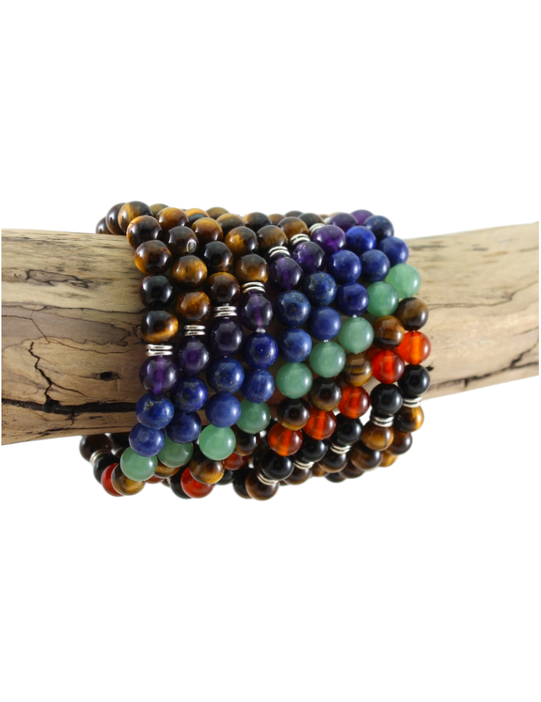 7 chakra armband en tijgeroog kralen A