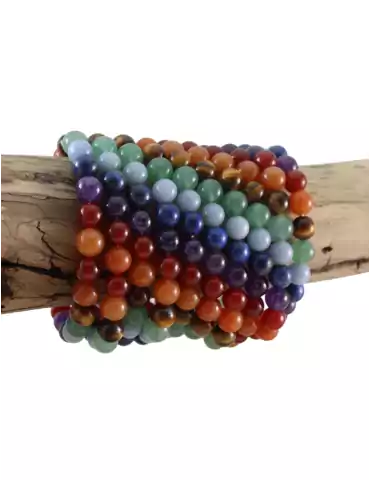 Pulsera de 7 chakras con cuentas seguidas A