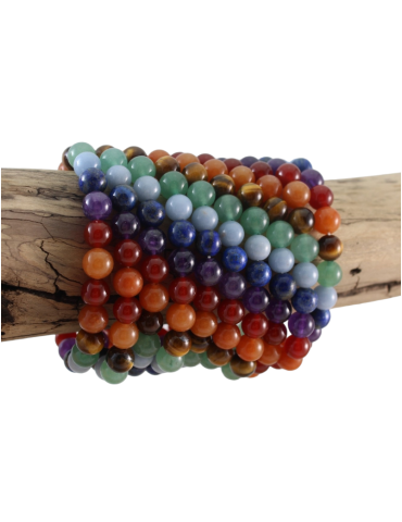 Copy of 7 chakras beads bracelet in a row A
