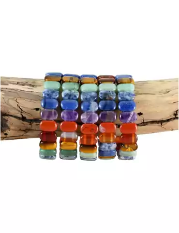 Pulsera de 7 chakras plana