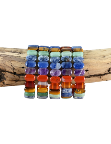 Platte 7 chakra armband