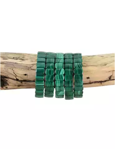 Bracelet malachite plat