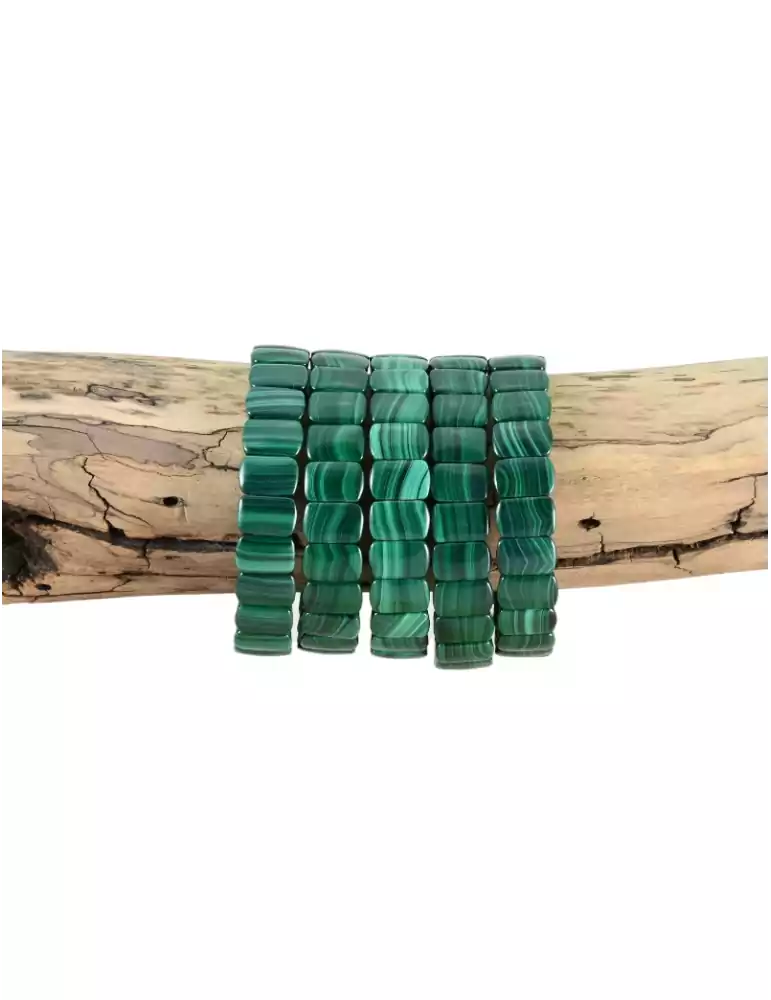 Flat malachite bracelet